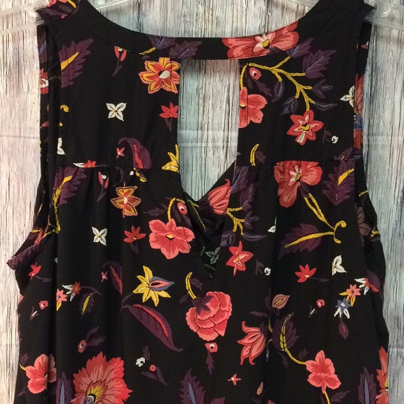 Old Navy keyhole high low floral dress tunic style - Picture 5 of 6